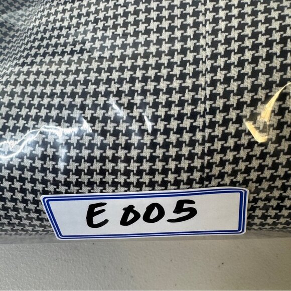 Vintage Black White Wool Houndstooth Checkered Academia Double Breasted Blazer - Picture 15 of 16